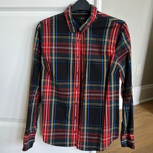 Jcrew plaid button down, size 6 slim, perfect!!